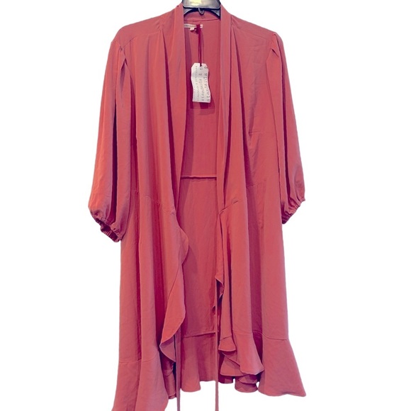 Standard Dusty Pink Ruffle Wrap Dress 3X NWT - Picture 5 of 5